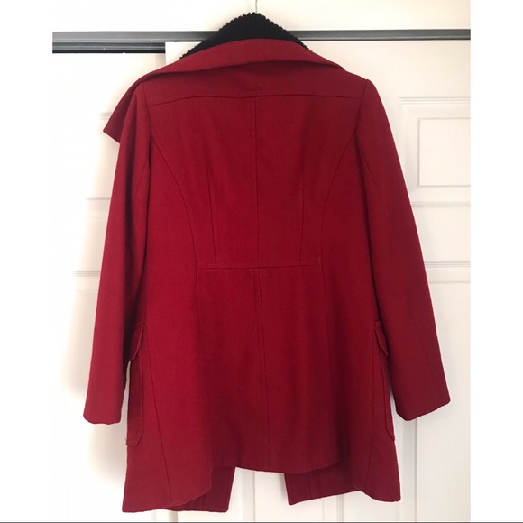 Coldwater Creek Christmas Red Winter Toggle Coat - Picture 2 of 5